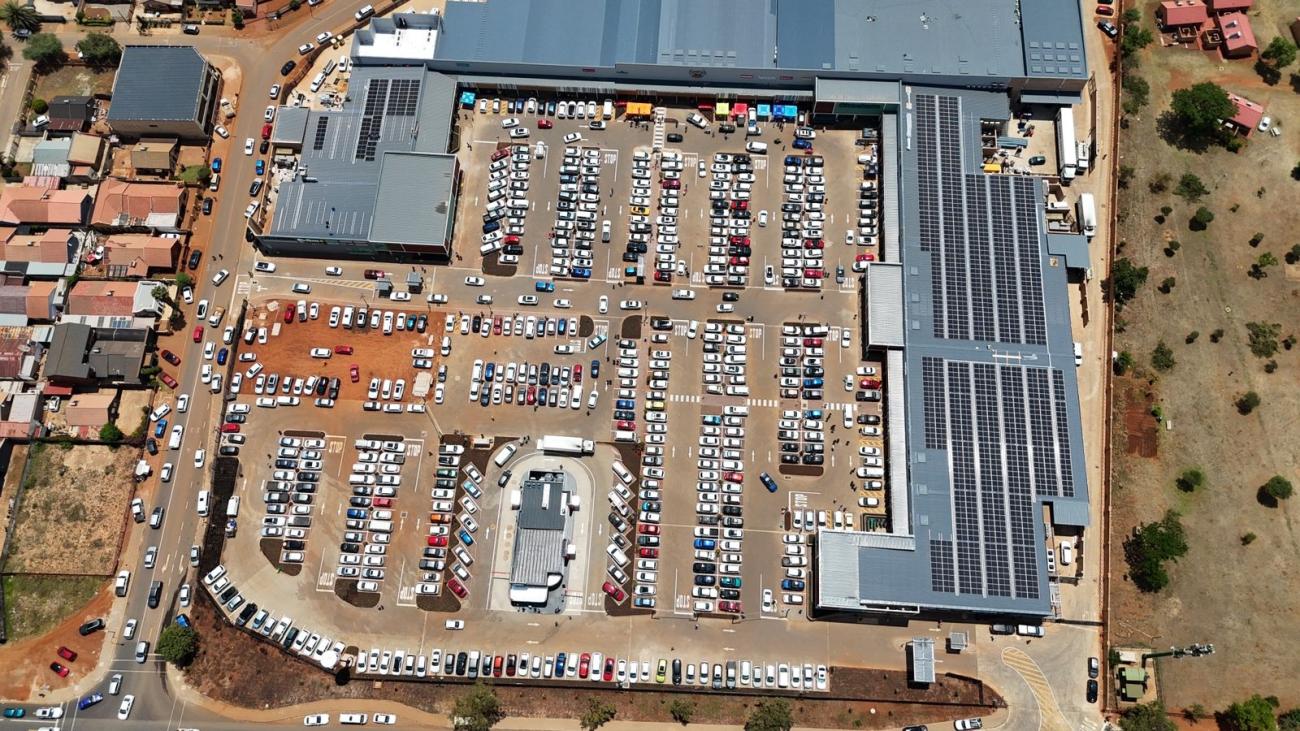 Aerial view of Lenz Quarter on opening day